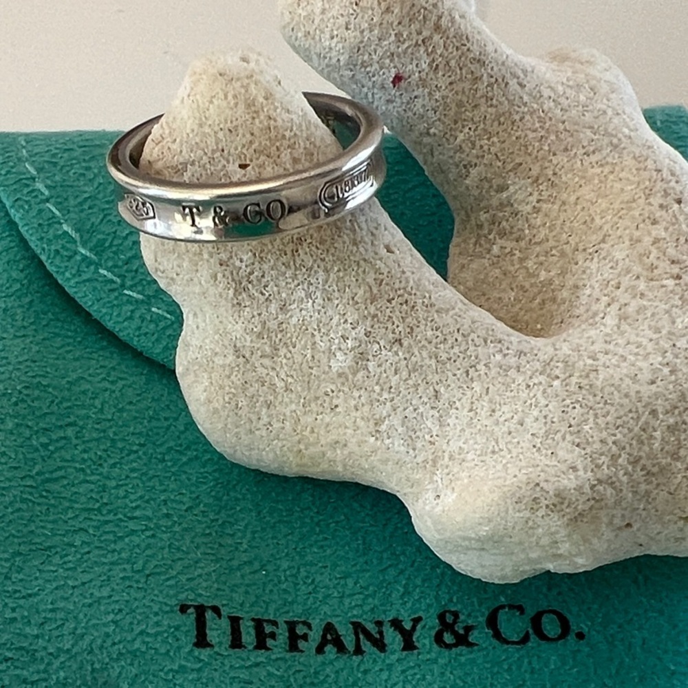 Tiffany & Co. Silver Narrow Band Ring size 6